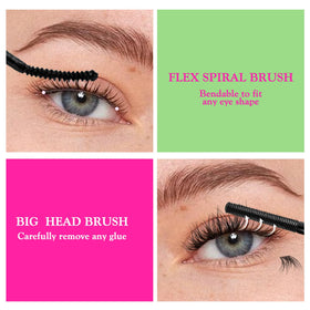 La Maesii spiral brush remover detail, designed to dissolve glue gently