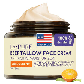 LA PURE front jar view showing clean packaging and citrus scent benefit