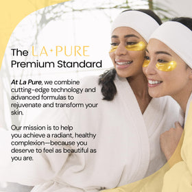 LA PURE eye patches on vanity scene for refreshed, polished look