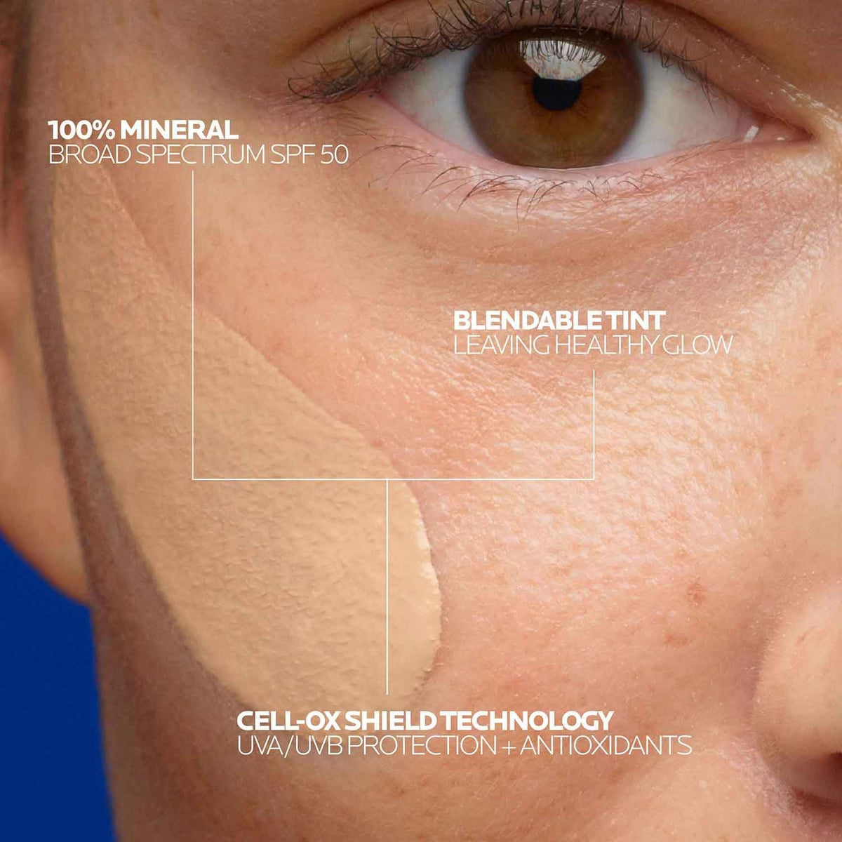 La Roche-Posay close-up of the fluid texture highlighting lightweight, fast-absorbing feel