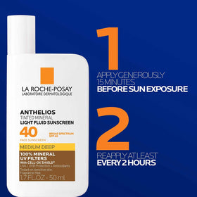 La Roche-Posay application on face demonstrating tint and matte benefit