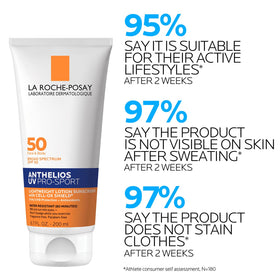 La Roche-Posay spread on arm after swim showing no white cast and quick drying