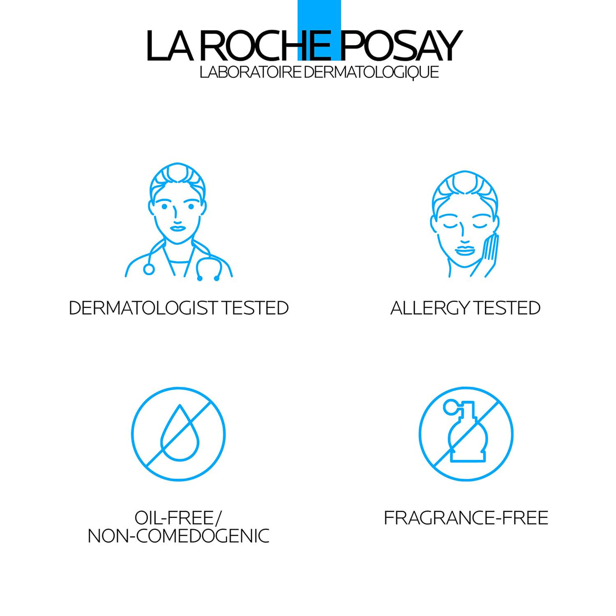 La Roche-Posay bottle beside running shoes and sunglasses suggesting active use