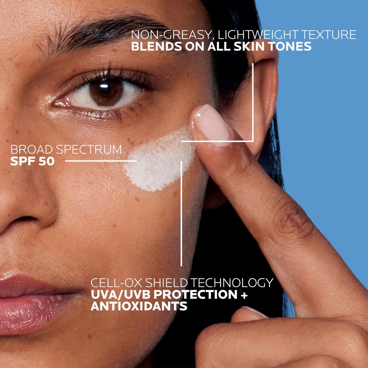 La Roche-Posay close-up label showing niacinamide benefit and ingredients