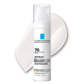 La Roche-Posay Anthelios front packaging showing SPF 70 protection and benefits