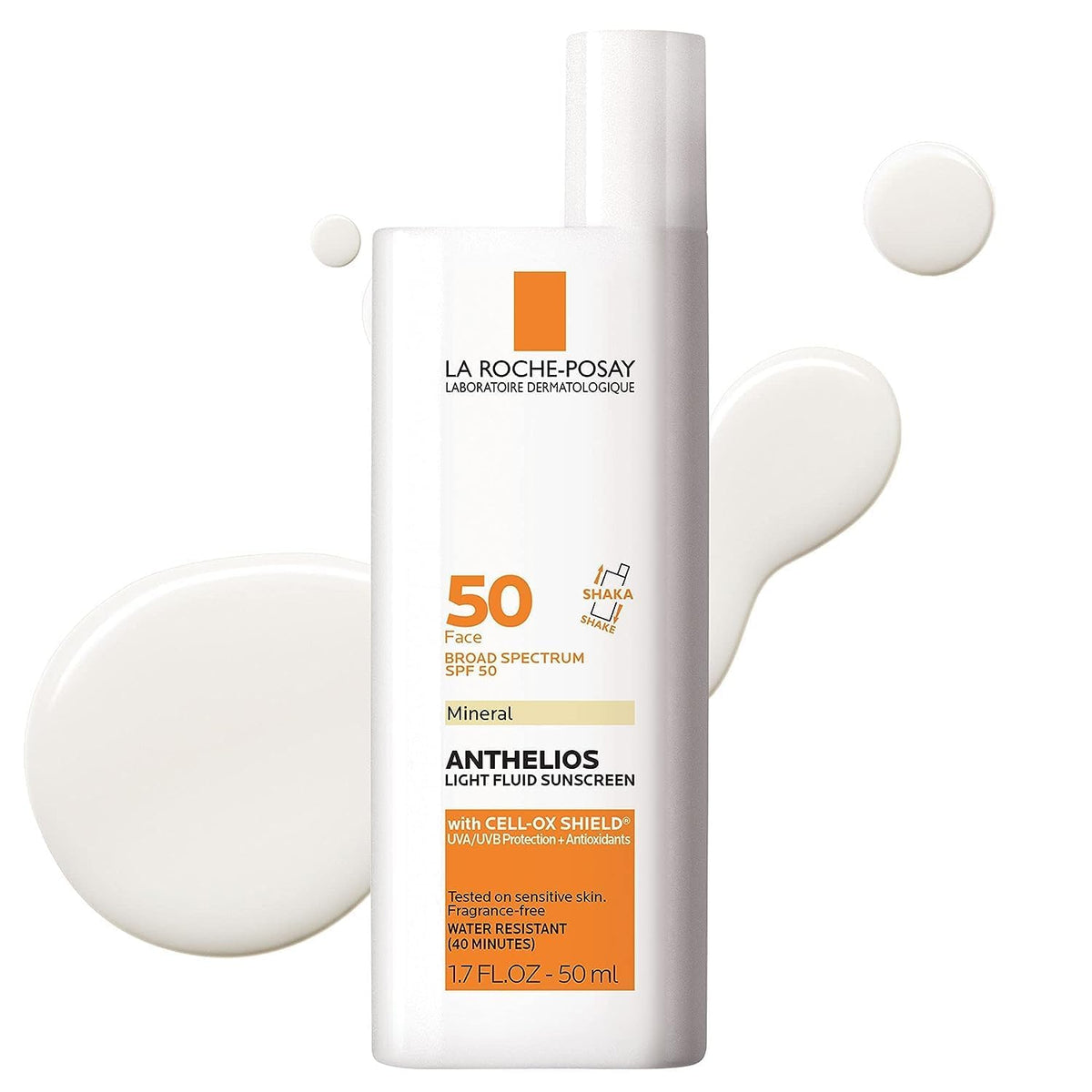 La Roche-Posay front packaging showing SPF 50 protection and sleek design