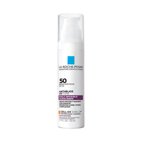 La Roche-Posay front packaging showing SPF50 for clear daily protection