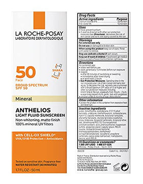 La Roche-Posay ingredient label close-up highlighting zinc oxide benefit