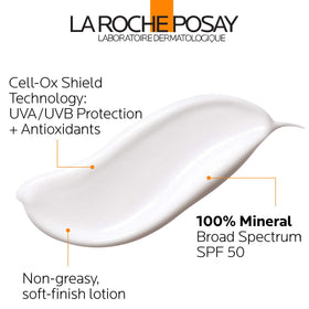 La Roche-Posay lotion applied on hand showing blendability and coverage