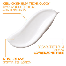 La Roche-Posay close-up of lotion texture blending smoothly for a soft finish
