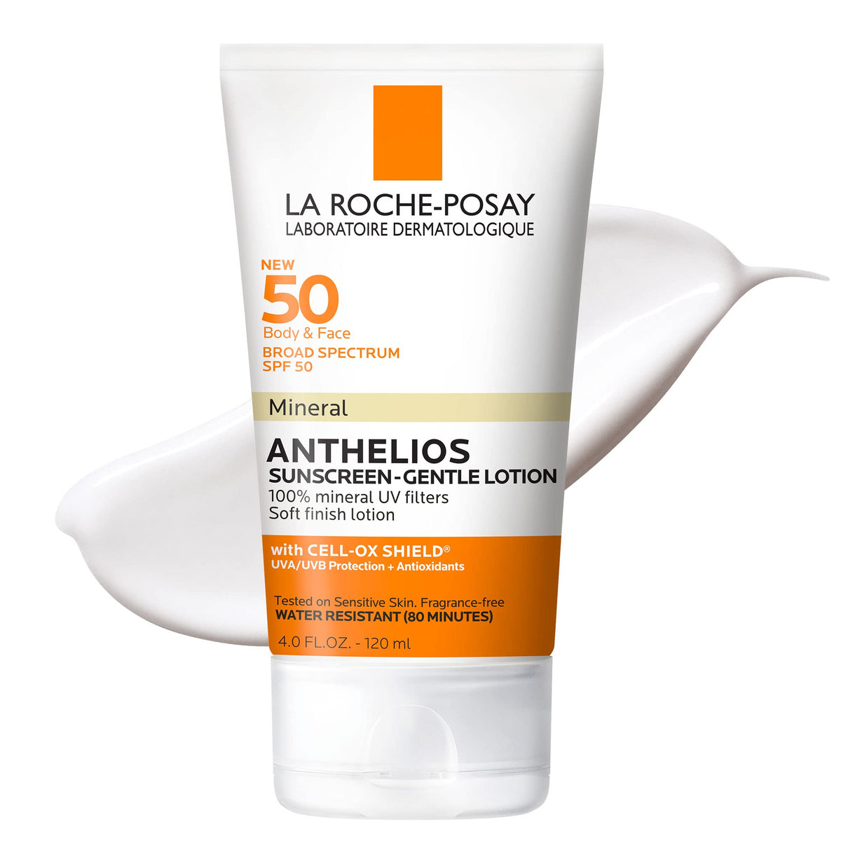 La Roche-Posay front packaging showing SPF 50 and mineral formula benefits