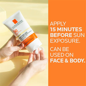 La Roche-Posay ingredient label highlighting zinc oxide and titanium dioxide