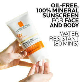 La Roche-Posay tube cap open with lotion dispense demonstrating easy application