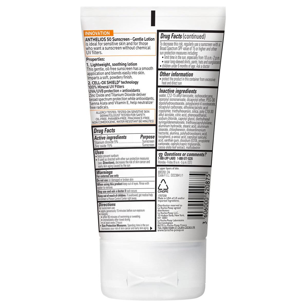 La Roche-Posay swatch on skin showing soft, non-greasy finish without shine