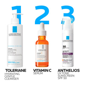 La Roche-Posay open cap with product bead showing blendable texture