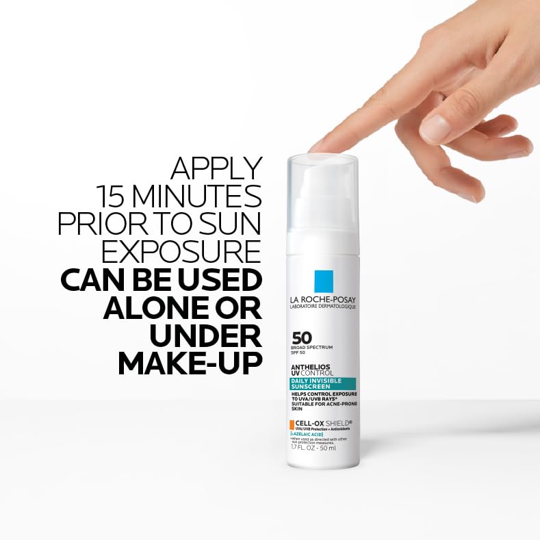 La Roche-Posay sunscreen layered under makeup for smooth base