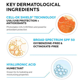 La Roche-Posay close-up of silky sunscreen texture for fast absorption