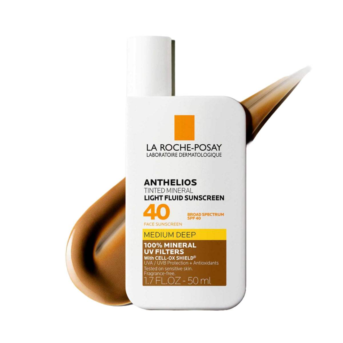 La Roche-Posay front packaging showing SPF 40 and tinted mineral benefits