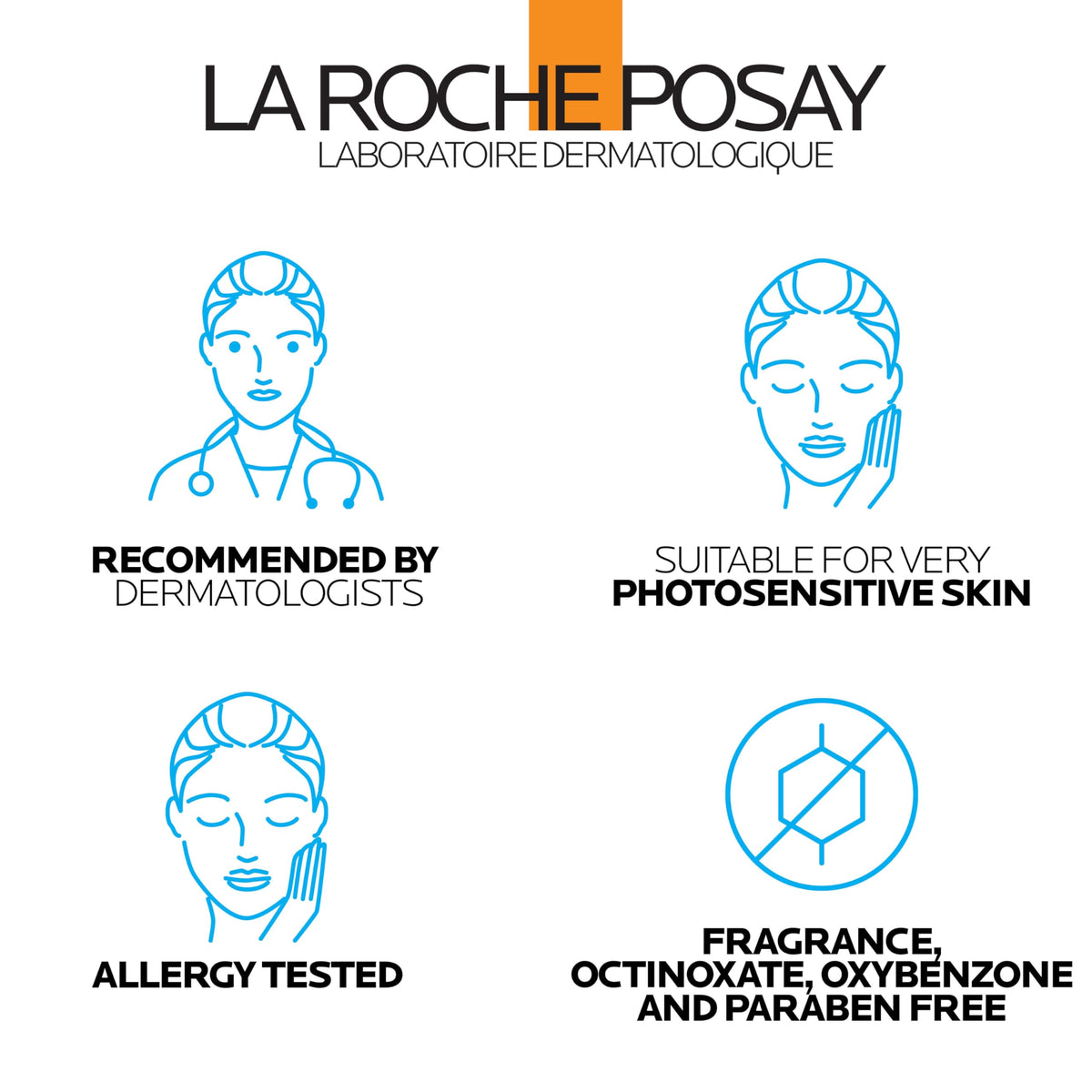 La Roche-Posay ingredient label close-up emphasizing niacinamide and hyaluronic acid