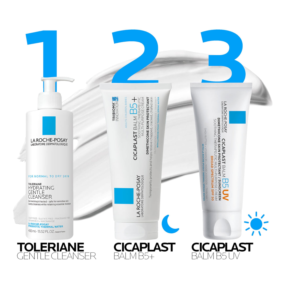 La Roche-Posay balm being applied to hands providing barrier protection and comfort