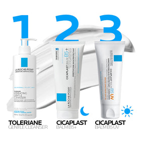 La Roche-Posay balm being applied to hands providing barrier protection and comfort