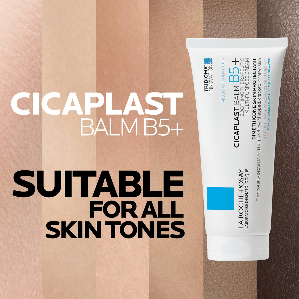 La Roche-Posay balm used on baby cheek to soothe and protect delicate skin