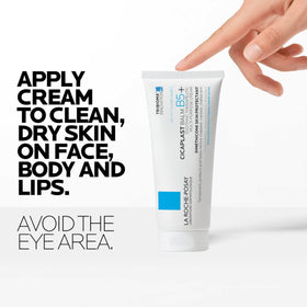 La Roche-Posay product label showing active ingredients for barrier support