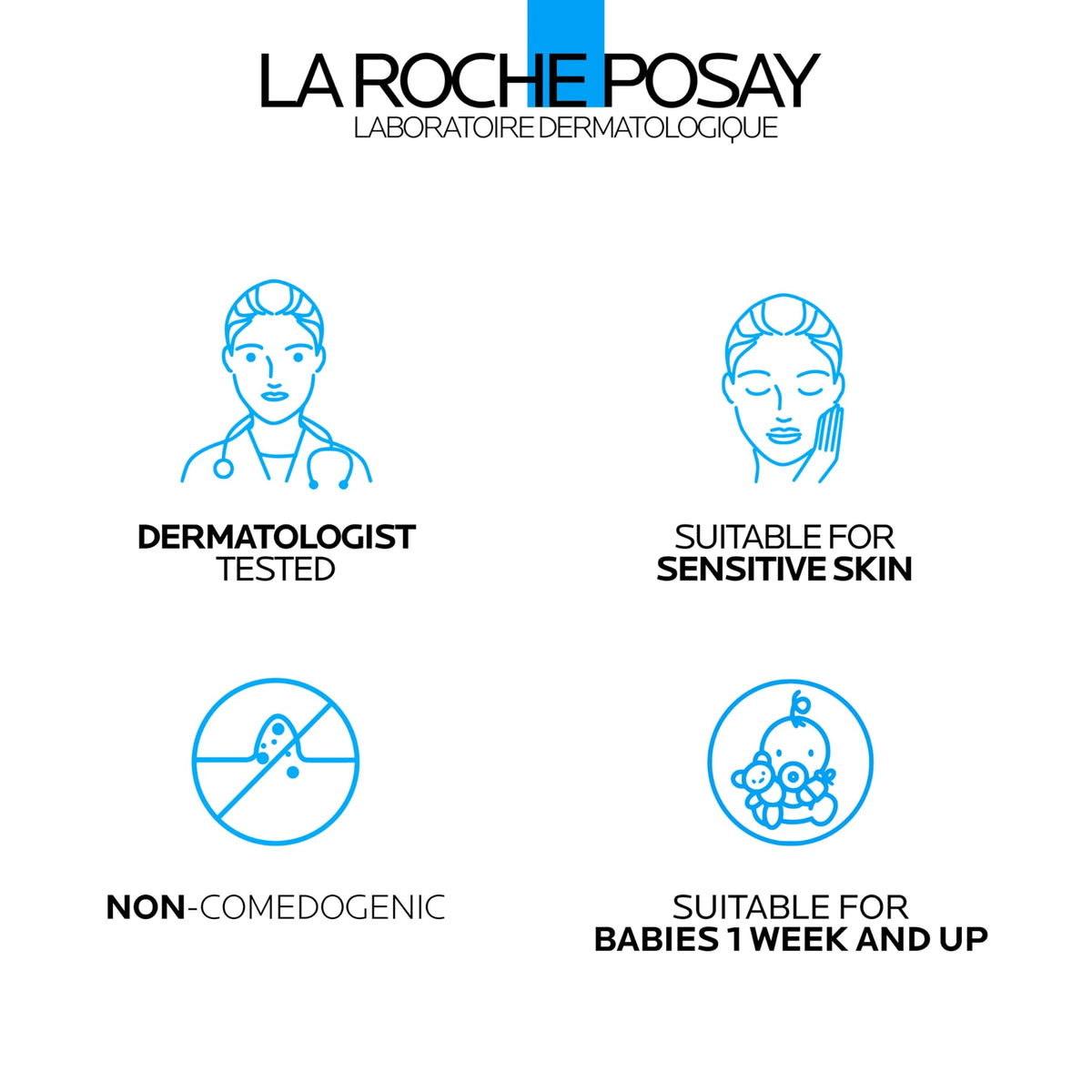 La Roche-Posay open cap with cream detail showing smooth spreadability and moisture
