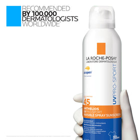 La Roche-Posay on athlete at beach conveying durable sun protection during activity
