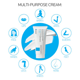 La Roche-Posay 100ml side packaging view highlighting product size and safety labeling