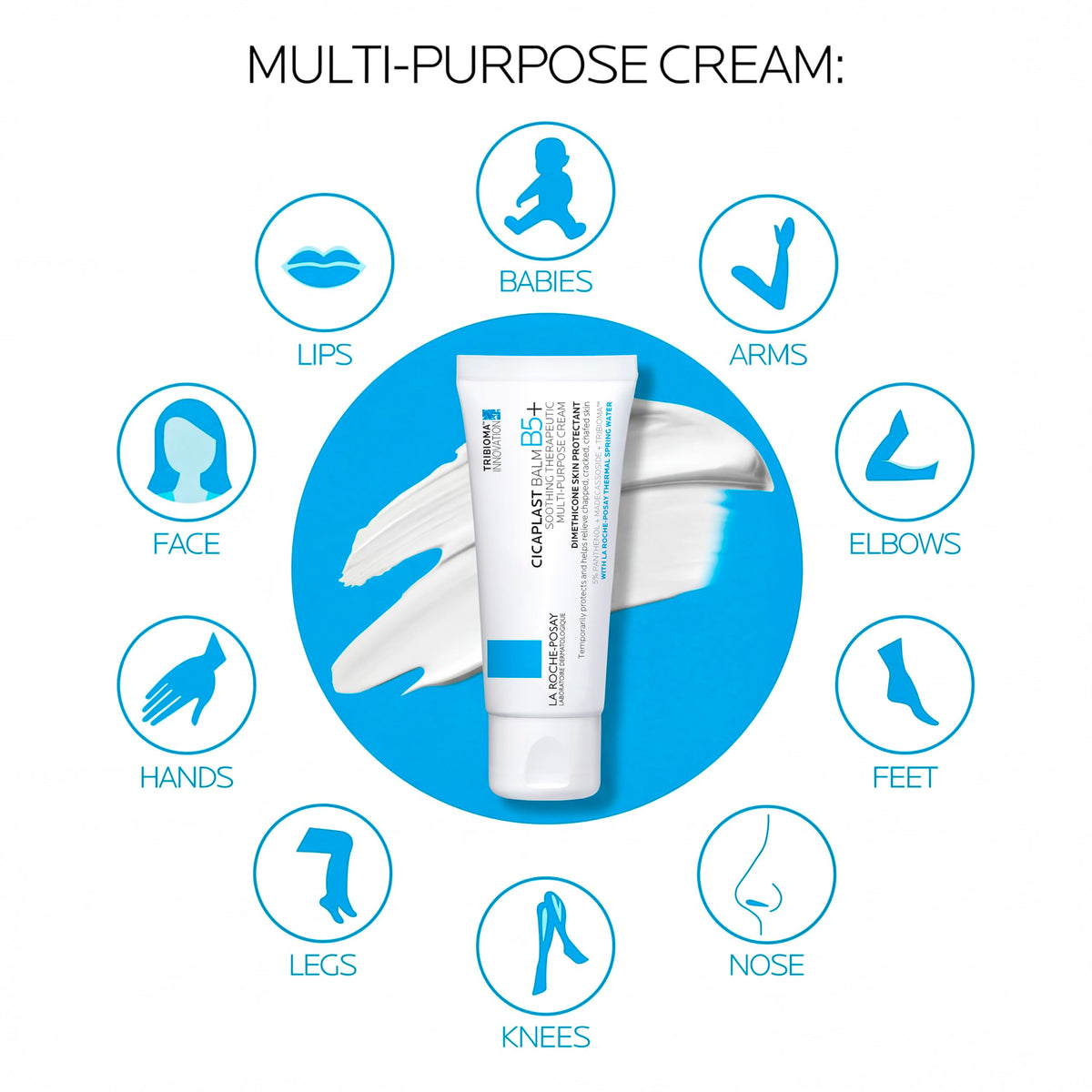 La Roche-Posay open jar texture highlighting creamy, non-greasy finish