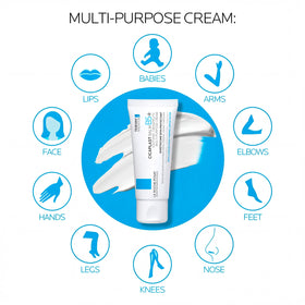 La Roche-Posay open jar texture highlighting creamy, non-greasy finish