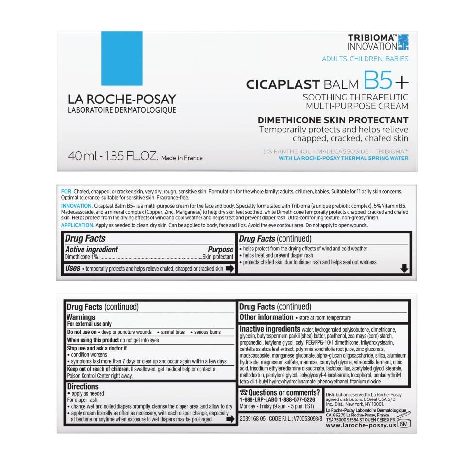 La Roche-Posay next to coin to show balm size and portability benefit