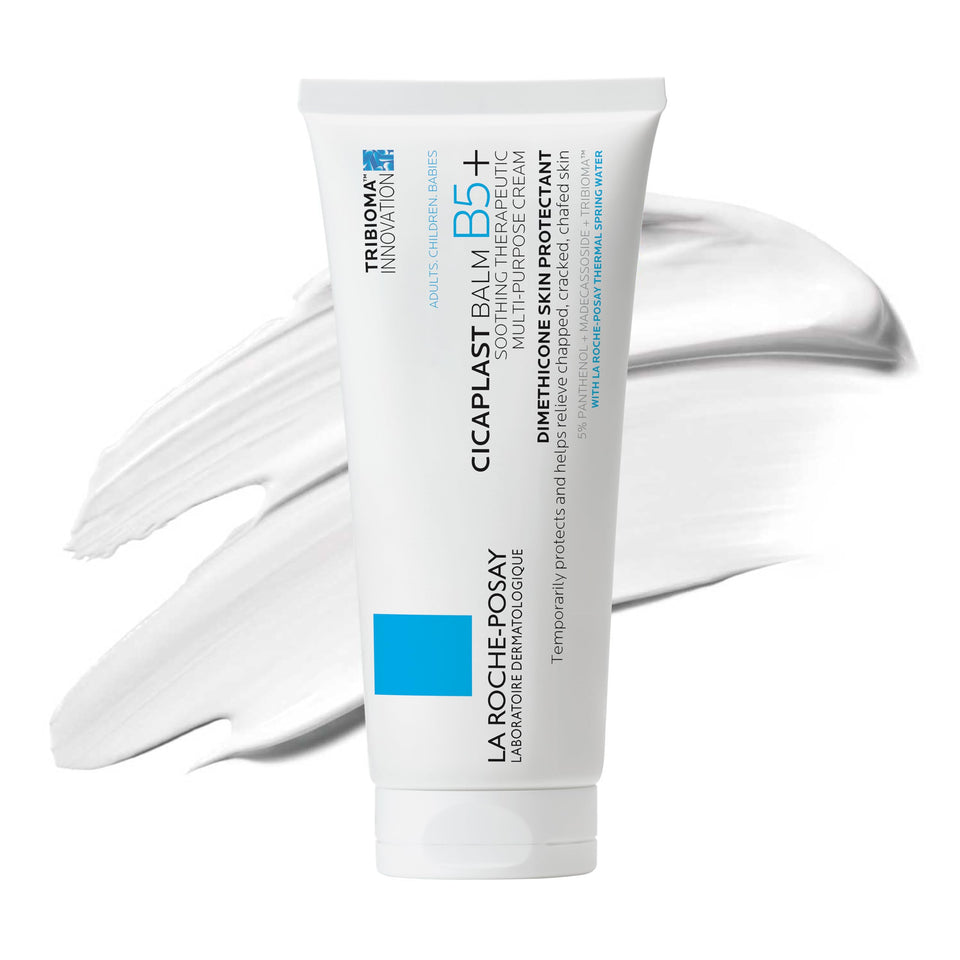 La Roche-Posay tube front view showing brand and calming balm for immediate relief