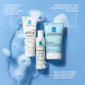 La Roche-Posay clarifying solution toner bottle highlighting exfoliating acids