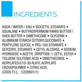 La Roche-Posay Thermal Spring Water graphic beside tube indicating soothing ingredient