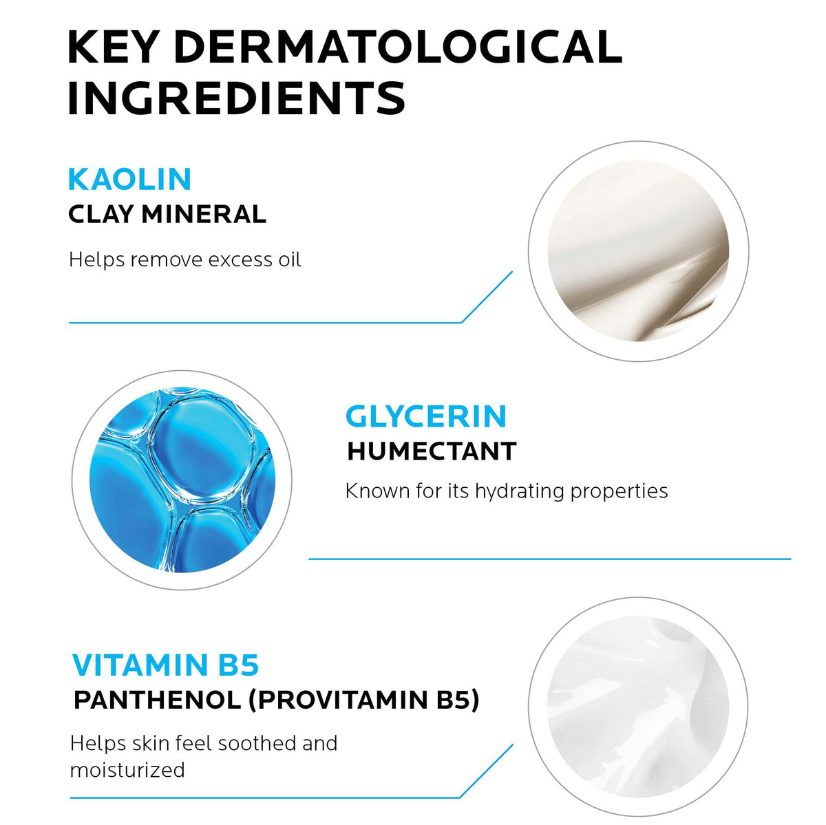 La Roche-Posay mask applied on cheek demonstrating even layer and easy use benefit