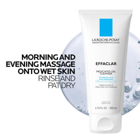 La Roche-Posay bottle beside everyday items showing product scale