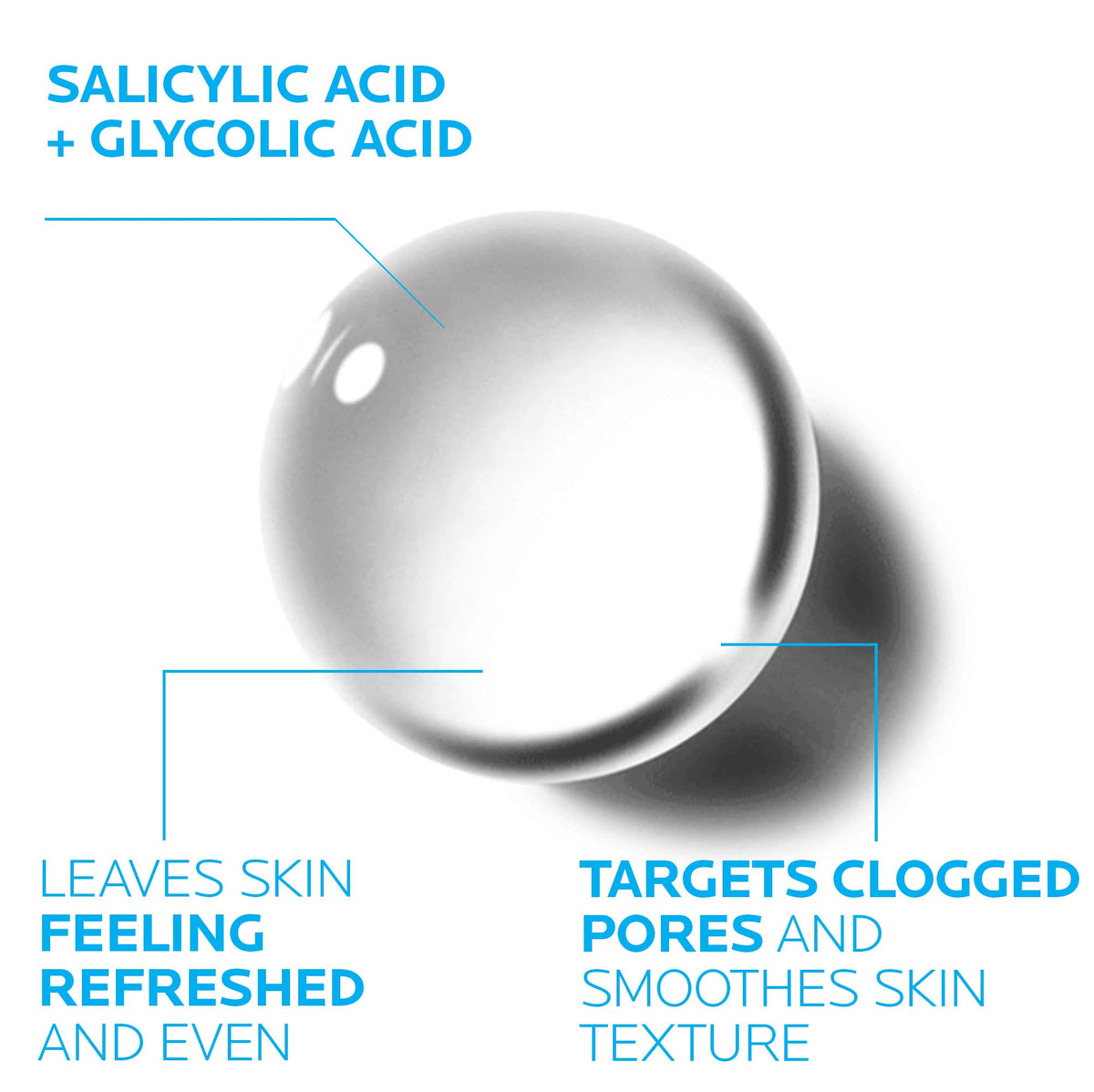 La Roche-Posay close-up liquid texture demonstrating lightweight exfoliant