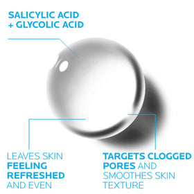La Roche-Posay close-up liquid texture demonstrating lightweight exfoliant