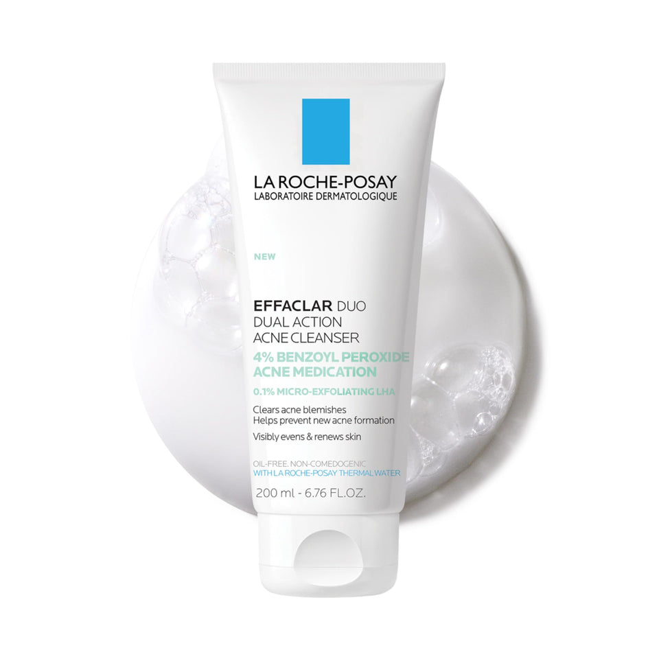 La Roche-Posay front packaging showing product and size benefits