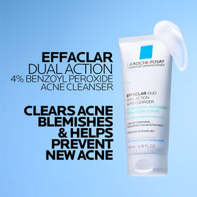 La Roche-Posay ingredient label highlighting benzoyl peroxide clarity