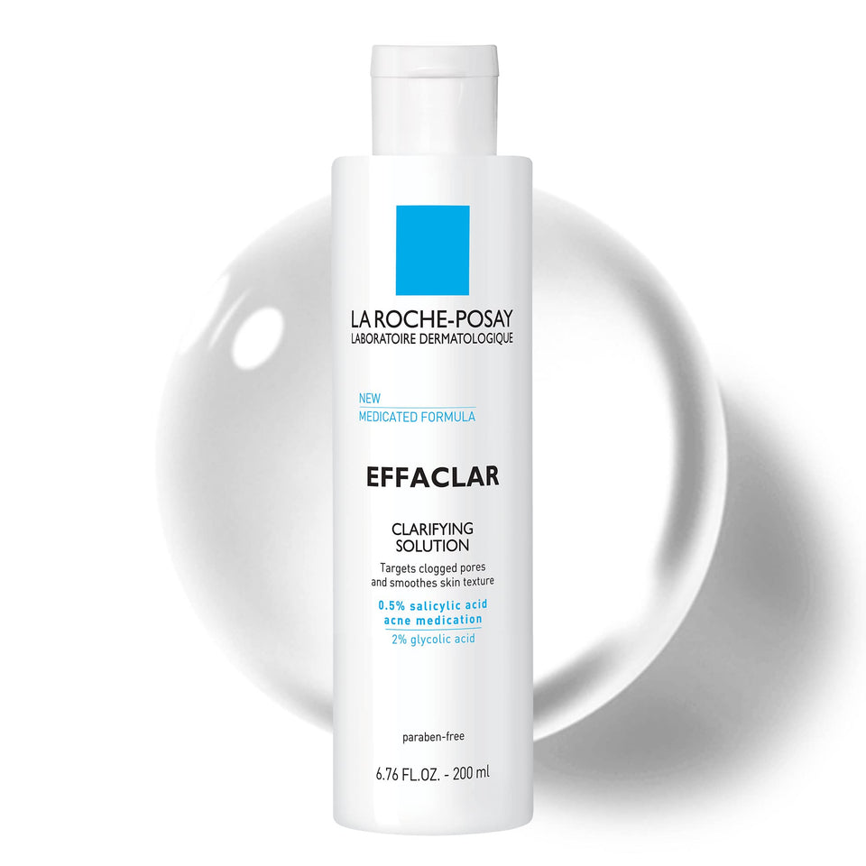 La Roche-Posay bottle front packaging showing product name and benefits