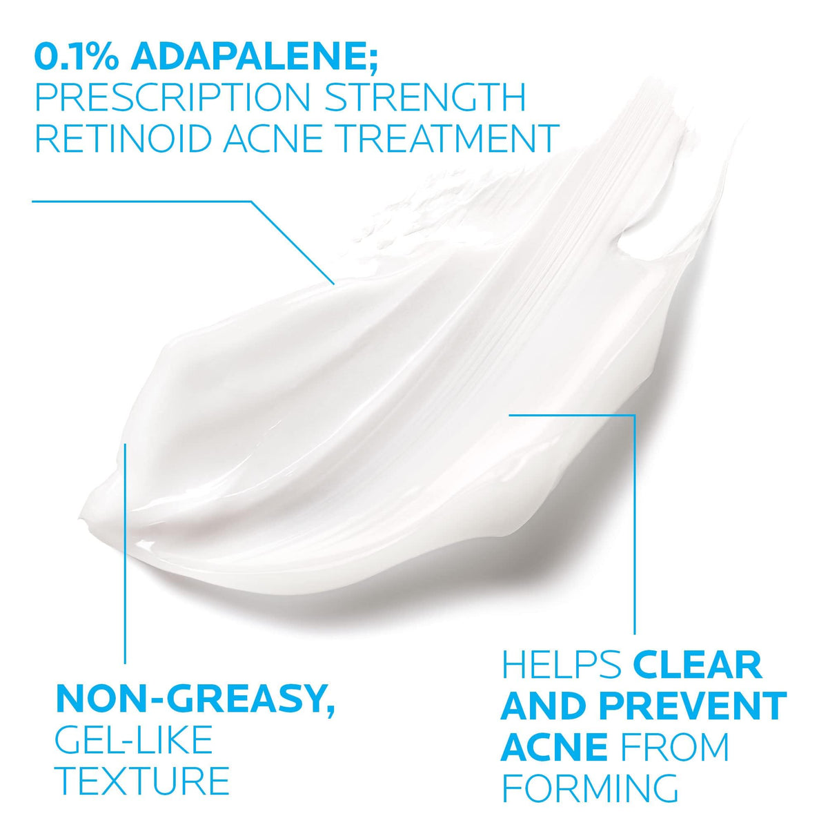 La Roche-Posay clear gel texture close-up illustrating fast absorption benefit