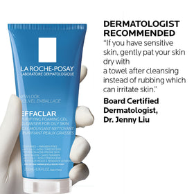 La Roche-Posay product in hand illustrating easy daily use benefit
