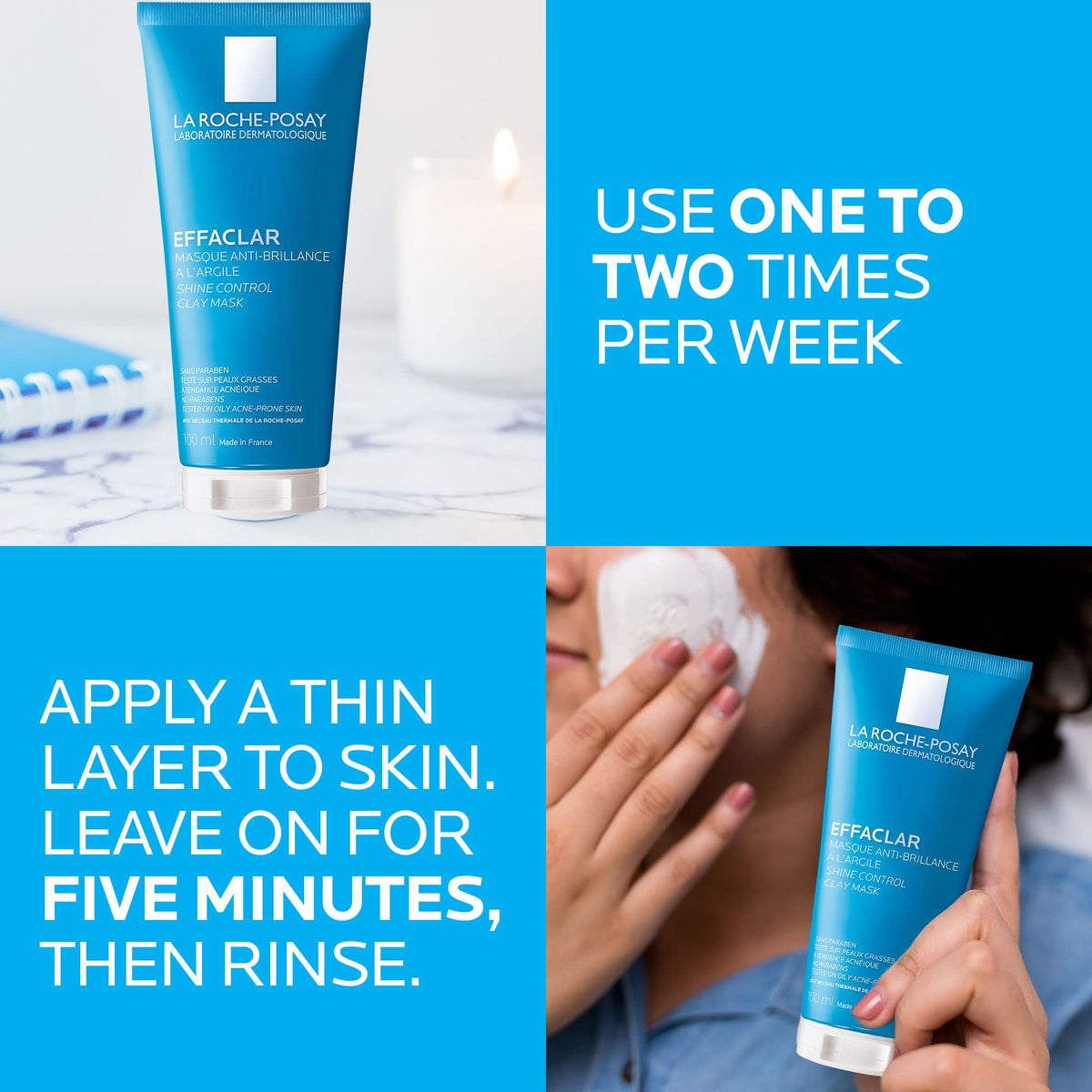 La Roche-Posay kaolin ingredient visual highlighting oil-absorbing benefit