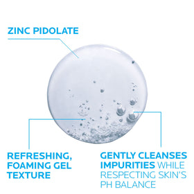 La Roche-Posay ingredients label highlighting zinc pidolate benefit