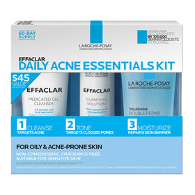La Roche-Posay kit front packaging showing full three-step set and clarity