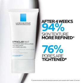 La Roche-Posay moisturizer spread on hand showing quick absorption and mattifying effect