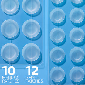La Roche-Posay single patch adhered to blemish showing discreet coverage and protective seal